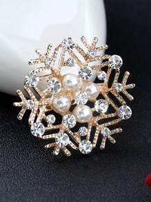 1 Stück Mode einfache Emaille Legierung Gardenie Brosche, elegantes Accessoire für Damenjacken & Anzüge