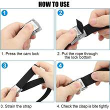 2 szt. Lina napinająca do samochodu, mocny pas z grzechotką, pasek mocujący do bagażu samochodowego, do ciężarówki, motocykla, roweru, łodzi