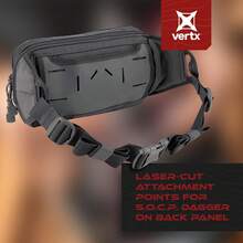 Bolso de cintura táctico Vertx S.O.C.P. para portar de forma oculta, uso diario, viajes y trabajo, bolso bandolera para armas cortas para hombres y mujeres, almacén local - Es negro - Ver 7