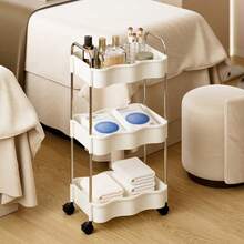 1pc Movable Multi-Tier Storage Rack Trolley With Wheels, For Bedroom, Kitchen, Living Room, Snack Organizer - Multicolor - View 7