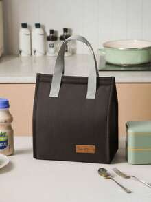 1pc Insulated Lunch Bag For Women/Men, Minimalist Vertical Reusable Lunch Box For Office Work School Picnic Beach, Leakproof Freezer Cooler Bag For Teens/Adults For Teens And Workers In School, Classroom, Canteen, Back To School - Multicolor - View 12