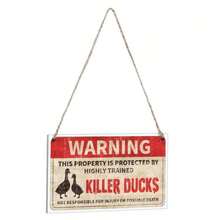 1pc Acrylic Porch Geese Warning Sign, Guard Goose On Duty Sign, Suitable For Yard, Porch, Lawn Decor Accessories, A Great Gift For All Seasons