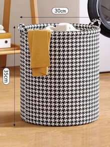 Cesta de lavandería de gran capacidad para el almacenamiento decorativo de ropa sucia, juguetes y mantas en el baño, la habitación del bebé y la sala de estar, con un estampado pata de gallo para decorar la habitación, ideal para decoración otoñal, dormitorio, Navidad y regalos de vacaciones, accesorios de viaje de verano y vuelta al cole