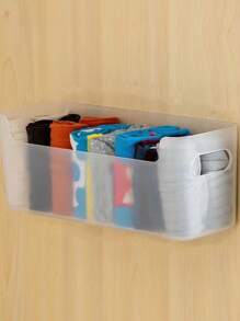 Wall Mounted Storage Box Cabinet Inside Hanging Organizer Without Drilling, For Plastic Bags, Cleaning Supplies
