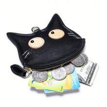 1pc Women's Neck Hanging Coin Purse, Cartoon Mini Cute Hanging Pouch, Ladies Small Change Wallet, Suitable For Girls, Women, Workplace Newcomers And White-Collar, Perfect For Work, Business Trip, Commuting, Outing, Travel
