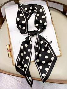 1 件女士马车印花时尚风格真丝围巾头巾、发带、头带，非常适合装扮您的造型 - 彩色 - 查看 16