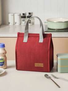 1pc Insulated Lunch Bag For Women/Men, Minimalist Vertical Reusable Lunch Box For Office Work School Picnic Beach, Leakproof Freezer Cooler Bag For Teens/Adults For Teens And Workers In School, Classroom, Canteen, Back To School - Multicolor - View 11