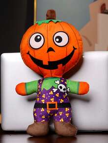 1pc Cute Halloween Pumpkin Plush Doll Cushion, Curly Black Cat Plush Doll, Birthday Gift, Demon, Ghost, Spider Plush Pillow, Home Activity Decor, Funny Halloween Decoration Gift - Multicolor - View 21