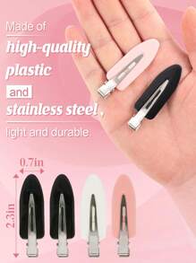 4/12/20/24/48pcs No Bend Hair Clips, Creaseless Duckbill Alligator Clips For Hairstyling, Makeup, Salon, DIY Crafts - Sectioning, Waves, Bangs, Gift Set(Black/Pink/White)