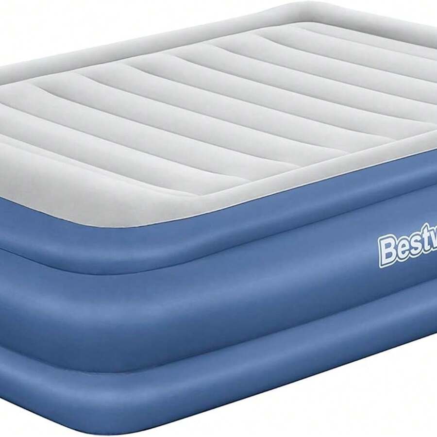 Bestway Tritech Queen Airbed | Air Mattress With Built-In AC Pump, Fast Inflation, Raised Height Queen - 1 - View 1