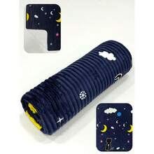 Single Thick Blanket With Fur 1.40x1.80 Mt Sherpa Fluffy - Trăng xanh - Xem 1