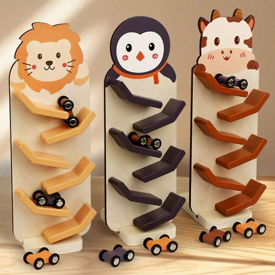 Wooden Inertial Target Tracking Glider; Track Car; Slide Car; Roller Coaster; Little Lion; High-Speed Slide Car.