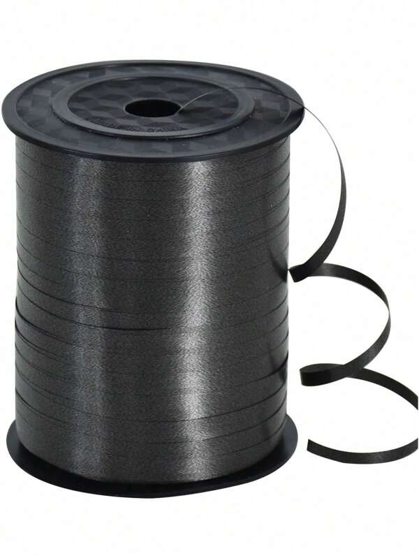 1 Roll, 250 Yard Black Curling Ribbon For Gift Wrapping, Balloon String, Wedding, Birthday, - Metallic Shiny " Ribbon For Bouquets And Flower Wrapping Paper Valentine's Day, Valentines Wedding, Birthday