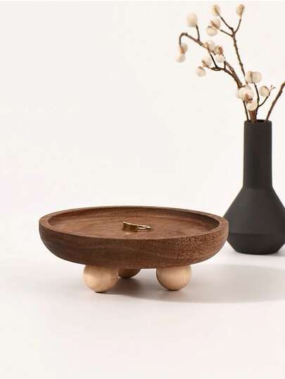 1 قطعة صينية مجوهرات خشبية أنيقة وعتيقة - حل تخزين أنيق للمفاتيح والتحف والشموع، إكسسوار ديكور منزلي مثالي أو هدية مفكرة للأعياد والمناسبات والاحتفالات العطلات، عزز مساحتك المعيشية بسحر لا زمني وتصميم وظيفي، مثالي لتنظيم أساسياتك بطريقة أنيقة