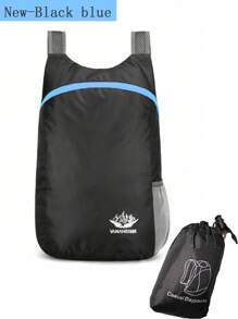 1pc Foldable Super-Light Portable Storage Bag Waterproof Backpack For Travel, Outdoor And Sports Travel Bag