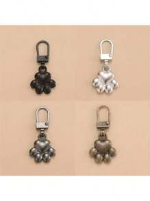 1/3/5/10/15PCS Removable Zipper Puller Replacement Metal Zipper Puller Slide Repair Kit, Flower Shaped Metal Zipper Set - Sewing Zipper Repair Kit, Metal Replacement Removable Zipper Head, Universal Design And Size Instant Zipper Repair Kit.