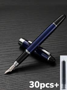 [Customized]Engraved Pen, 1pc Business Office Elegant Customized Fountain Pen With 0.5mm Nib, Smooth Writing, Refillable Ink, Comes With 30pcs Ink Cartridges, 2.6mm Diameter, Thoughtful Daily Handwriting/Calligraphy Pen, Personalized Gifts For Coworkers, Family, Friends, Students, Schools, Ideal For Valentine's Day, Christmas, Father's Day, Teacher's Day, Thanksgiving Back To School - Multicolor - View 14