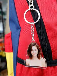 1pc/2pcs Custom Name Photo Keychain, Women Backpack Pendant, Acrylic Keychain For Couples, Friends, Pets, Personalized Photos. - Style a - View 5
