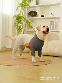 Pet ,Dog Clothes,Dog ,Dog Pajamas,Big Dog , Large Dog Pajamas, Anti Licking, Small Dog Pajamas,Post Surgery Recovery Dog Clothes, Large Dog Jammies,Long Sleeve Prevent Shedding,Doggy Air Conditioner Suit,Recovery Suit For Large Medium Bodysuit Dogs,Pet Summer Dreathable Costume,Extra-Large Elasticity,(Suitable For 10 - 120 Pounds) - Grey - View 9