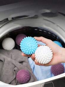 6 pezzi di palline riutilizzabili per il bucato, palline per lavatrice, palline per asciugatrice, palline ammorbidenti per tessuti, rimuovi-peli per animali domestici, rimozione della lanugine dai vestiti - per migliorare l'esperienza di lavaggio, ridurre le pieghe, (blu, bianco, viola), articoli per la pulizia, accessori per la casa
