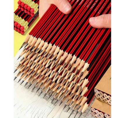 50支/30支/20支/10支/5支经典红黑素描铅笔，学生奖品学习文具（带橡皮擦），学校HB铅笔，办公用品，学习用品，返校礼物，学校和办公文具，学生文具