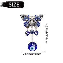 1 件蓝色蝴蝶恶魔眼汽车空气清新剂出风口夹（含香片）手工制作的波西米亚风格别致装饰，适用于汽车、家居和旅行，适合驾驶员和神秘爱好者的全年礼物，汽车香薰出风口装饰夹 - 彩色 - 查看 9