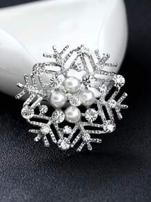 1 Stück Mode einfache Emaille Legierung Gardenie Brosche, elegantes Accessoire für Damenjacken & Anzüge