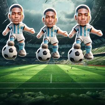 Almohada de peluche con foto personalizada de jugador de fútbol - Impresión a doble cara, decoración de tela suave para la sala de estar, regalo de cumpleaños o Navidad para fanáticos del deporte, colores variados