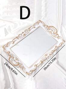 1 pieza Bandeja decorativa de estilo vintage desgastado, tipo Ins, bandeja de plástico para postres, bandeja de espejo, bandeja de tocador, bandeja de decoración real, accesorio para bodas, accesorio de fotografía, organizador de joyas, bandeja DIY hecha a mano para velas y perfumes, bandeja de exhibición de floristería, decoración del hogar (pintura desgastada, efecto de graffiti aleatorio) para organizador de almacenamiento de mujeres, artículos esenciales de viaje, regreso a la escuela, almacenamiento de dormitorio, decoración de otoño