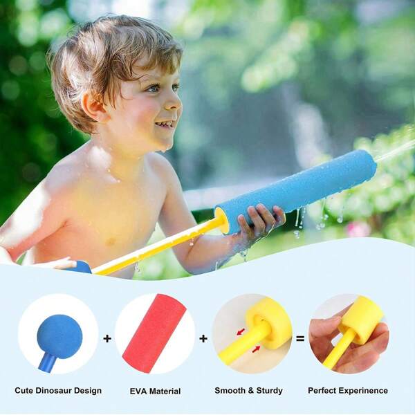 1/2/4/8pcs Summer EVA Super Telescopic Water Guns, Kids Mini Foam Water Guns, Outdoor Water Fight Beach Pool Water Play Toys, Summer Party Camping Cooling Kit