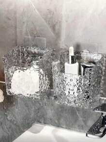 1. Półka ścienna, montaż bez wiercenia, odpowiednia do przechowywania w łazience, nadaje się do przechowywania grzebieni, szczoteczek do zębów, pasty do zębów i artykułów łazienkowych, akcesoriów łazienkowych, ozdób świątecznych