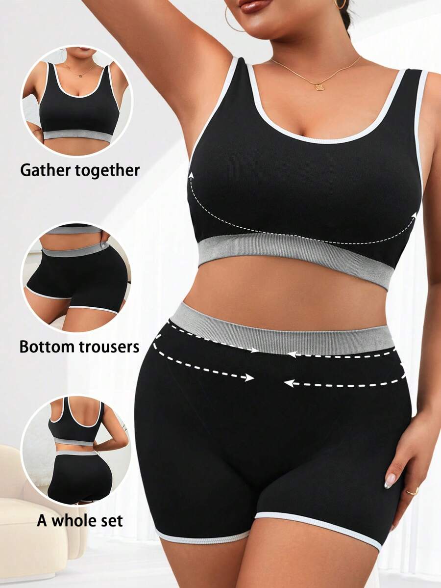 Sleep Bras For Women, Comfort Seamless Wireless Stretchy Sports Bra 1Set