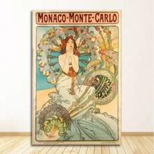1/3PCS Optional Frame Posters Wall Arts Vintage Classic Artwork Nouveau Art Poster Pictures For Home Room Decor ,Wall Art With Frame