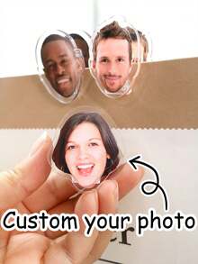 LICVIC Custom Acrylic Photo Clips,DIY Creative Clips,Personalized Picture Unique Clips,Birthday Gifts,Customized Fixed Clip Cartoon Decorations,Customizable Friends,Couples,Pet Photo Clips,Note Files And Other Unique Clips,Valentine Day Decor,Ornamental Fashionable,Unique Gifts,School,Home,Office,Graphic Print,Christmas Gift Supplies - Style a - View 1