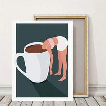 1 幅抽象现代简约创意绘画，客厅、卧室、家居装饰墙面艺术，帆布海报（可选带框） - A(Frameless) - 查看 8