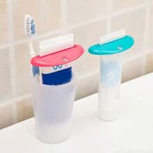 1/2/4 Stück einfacher manuell betriebener Handcreme-Spender, Gesichtsreiniger Roll-Press-Werkzeug, Zahnpasta-Quetschvorrichtung, kreative Badezimmer-Zahnpasta-Clip-Halterung, Make-up, günstig, Raumdekoration, Waschtisch, Reise, Schlafzimmer, Make-up-Accessoires