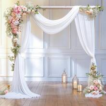 2 chiếc 6m Vải Voan Trắng Cổng Vòm, Vải Cổng Vòm Cưới, Trang Trí Phông Nền Tiệc Sinh Nhật, Trang Trí Tiệc Lãng Mạn Bằng Polyester Cho Đám Cưới, Đồ Trang Trí Phòng Tiệc Cưới, Thích Hợp Cho Cổng Vòm Cưới, Trang Trí Hàng Rào Cầu Thang, Trang Trí Lưng Ghế, Rèm Cửa Lưới Trong Suốt, Khăn Trải Bàn Bằng Vải Gạc, Khăn Trải Bàn, Đồ Dùng Tiệc Tiệc - trắng - Xem 2