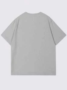 GRDR Men's Solid Color Casual Street Sporty Crew Neck Short Sleeve T-Shirt - Light Grey - View 4