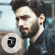 12pcs/Set Men's Punk Style Stainless Steel Earring Studs Set, Creative & Fashion Jewelry Ear Piercings For Men