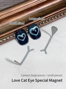 annies 2片/4片/5片装猫眼磁性美甲贴，多功能心形猫眼磁性美甲工具，美甲用品，美甲工具，美甲艺术工具，返校季，美甲，美甲贴片工具 - 彩色 - 查看 13