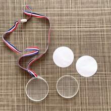 12 piezas Medallas de plástico con cordones, para manualidades, empresa, escuela, deportes, festivales, eventos de fiesta