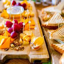 200/100/50/20pcs White Pearl Bamboo Skewers, Vegetable & Fruit Forks, Appetizer Toothpicks, Fruit Picks, Decorative Sticks, Food Picks, Sandwich & Burger Forks, Party Supplies, Suitable For Birthday Party, Wedding Decoration, Graduation Party, Back To School Season - Multicolor - View 8