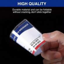 5pc Classic PVC Waterproof Card Protective Case, Soft Clear Storage Bag For Social Security/Medicare/Credit Card Wallet
