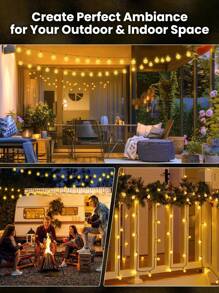 Outdoor Solar Crystal String Lights – 10/20/50/100 LED, Waterproof Solar-Powered Decorative Lights For Garden, Lawn, Patio, Courtyard, Spring, Summer & Holiday Decor (Christmas, Valentine's Day, Mother's Day)