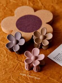 6pcs/Set Women's Versatile Candy Color Small Hair Claws, Fashion Simple Hair Clips For Ponytail - Multicolor - View 4