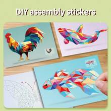 8pcs/Set DIY 3D Sticker Card Decorations - With 3D Effect, Self-Adhesive, Suitable For DIY Diary, Scrapbook, Party Gifts And Planners - Asymmetrical Shaped Decorative Stickers