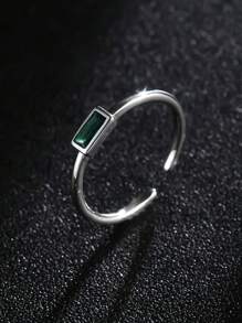 1pc Cross-Border Best Seller December Birthstone Fashion Silver Ring With Cubic Zirconia, Stackable Design Suitable For Daily Wear