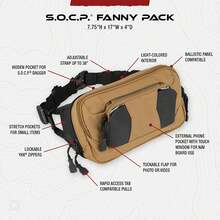 Bolso de cintura táctico Vertx S.O.C.P. para portar de forma oculta, uso diario, viajes y trabajo, bolso bandolera para armas cortas para hombres y mujeres, almacén local - Es negro - Ver 6