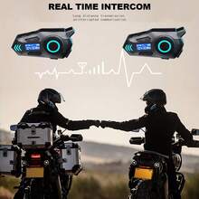 K09摩托车头盔蓝牙对讲耳机，升级500米蓝牙对讲，IPX8防水对讲，带自动应答和降噪功能，支持20位骑手双人对讲组网，适用于摩托车滑雪攀岩 - 軟嘜 - 查看 3