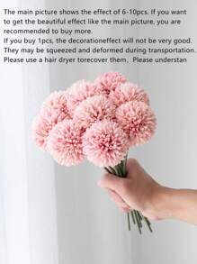 2 pièces/5 pièces Boule artificielle, Chrysanthème, Boule brodée, Décoration de mariage, Vase de maison, Décoration, Salle à manger, Salon, Chambre à coucher, Arrangement floral de table de chevet, Fleur tenue par la mariée, Fleur de poignet, Matériau de fleur de poitrine, Matériau de décoration de fête d'anniversaire, Cadeaux de la Saint-Valentin du Nouvel An, Décoration d'automne